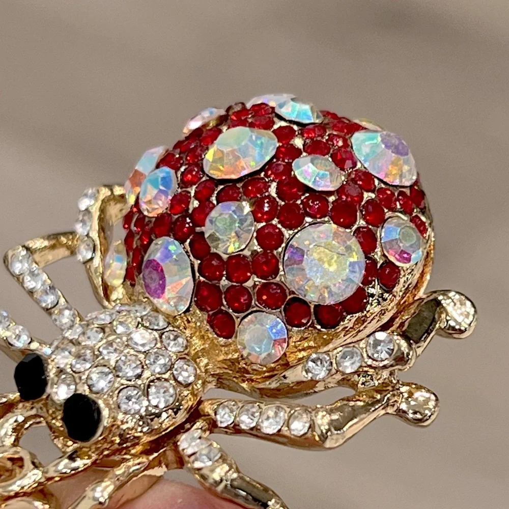 Austrian Crystal Blinged Lady Bug Keychain Bag Charm